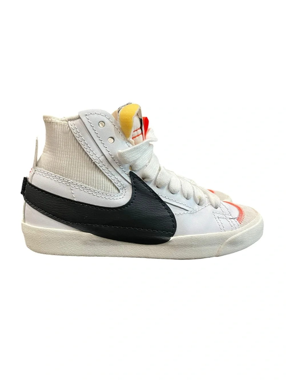 Nike Blazer Mid '77 Jumbo sneakers in a white and orange colorway